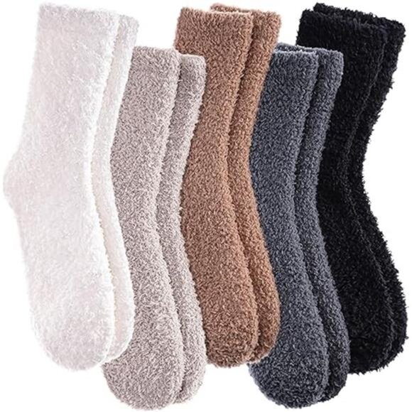 Womens Fuzzy Slipper Socks Super Soft Microfiber Fluffy Cozy Winter Warm Fuzzy - Picture 7 of 7